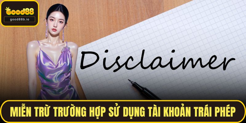 Miễn trừ trường hợp sử dụng tài khoản trái phép